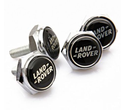 4 pcs separate chrome license plate frame bolt screws for land rover all model
