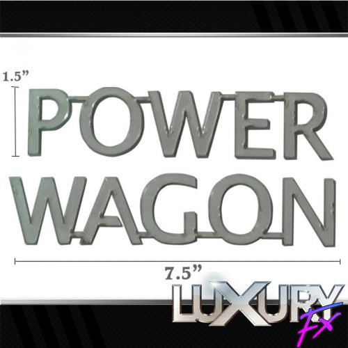 2pc. luxury fx stainless steel power wagon rear emblem for 05-08 dodge magnum 4d
