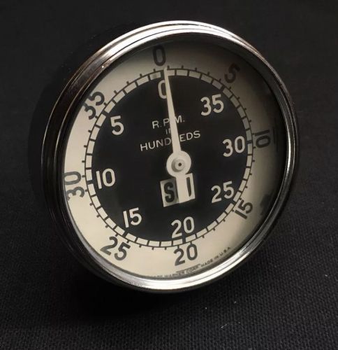 Vintage stewart warner sw 4000 rpm gauge hand-held tachometer cars trucks motors