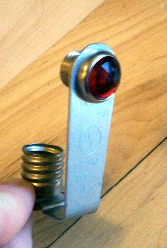 Vintage red drake faceted lens dash gauge panel light hot rod 3/8 nos nice
