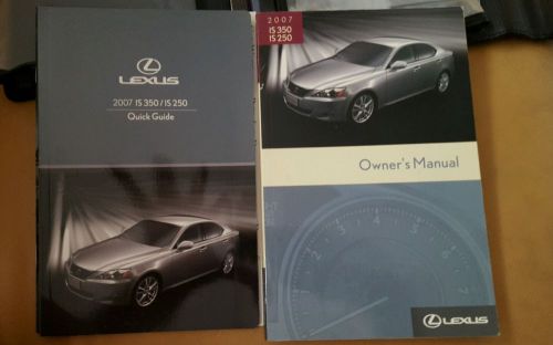 2007 lexus is350 is250 owner's manual book