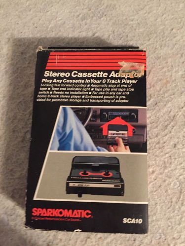 Vintage sparkomatic stereo cassette adaptor for 8 track player sca10 nos