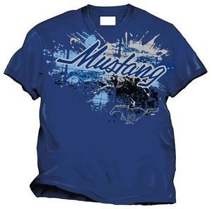 New blue ford mustang pony splash effect size xxl men's tee shirt!