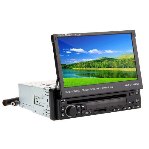Detachable panel digital 1 din 7"car stereo dvd player radio ipod bluetooth hd