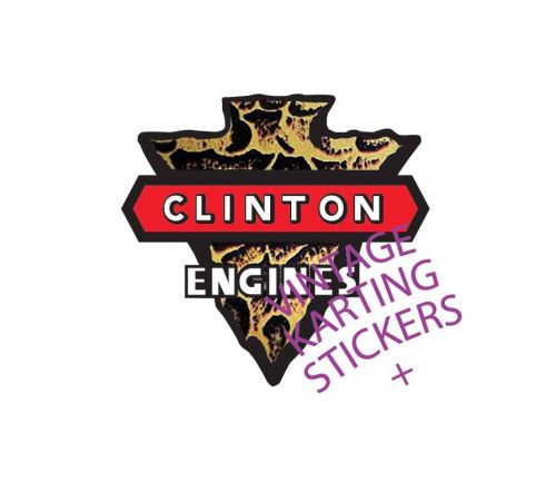 Vintage go kart, clinton engine sticker, reproduction