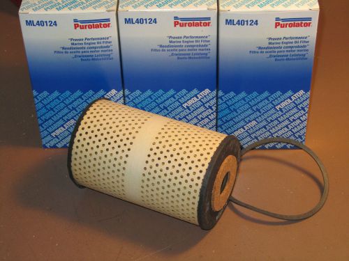 Marine engine oil filter - purolator ml40124 *lot of 3* *made in usa* l40124