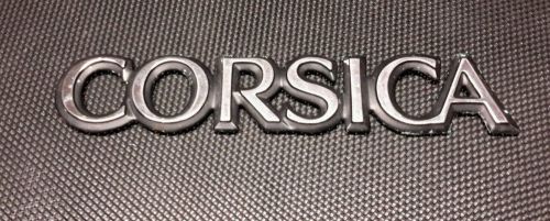 Chevy corsica emblem black and chrome 6 3/4 inch long 1 1/4 inch high