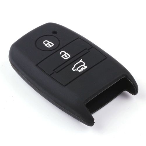 Black protective silicone key protector fob remote keyless for kia sorento 3bts