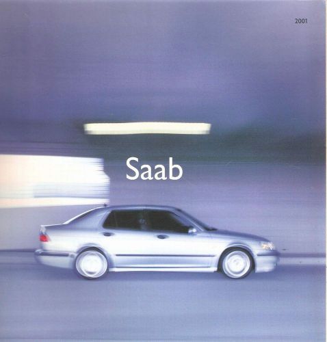 2001 saab auto show dealer brochure car catalog/book 9-3 coupe/9-5 sedan wagon
