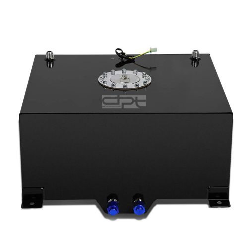 15.5 gallon/59l lightweight black coat aluminum race fuel cell tank+level sender