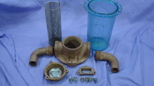 Groco bronze arg-1250-s 1 1/4&#034; sea water fresh water strainer with mount