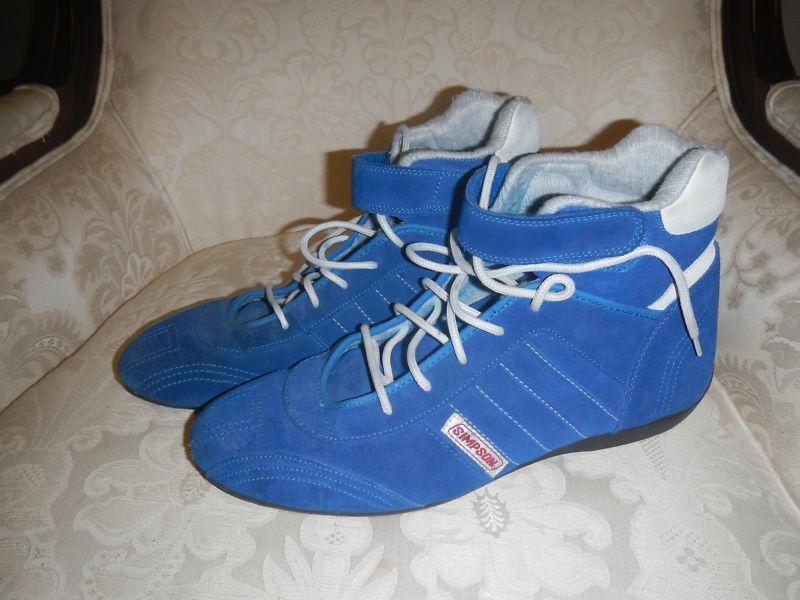 Simpson sz 11 mens blue suede racing shoes