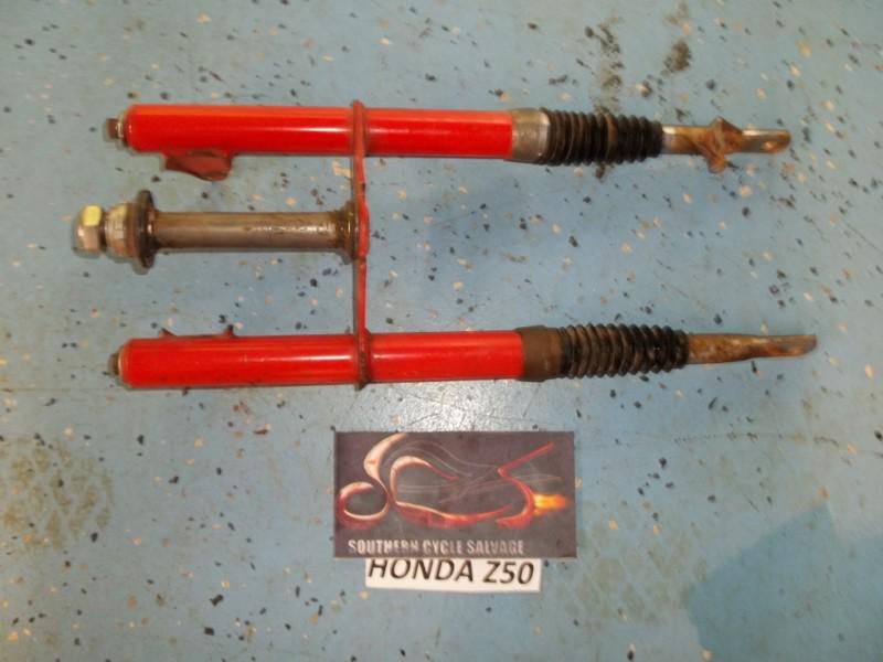 Buy VINTAGE 1977 1978 HONDA Z 50 z50 RED FRONT FORKS SHOCKS OEM in