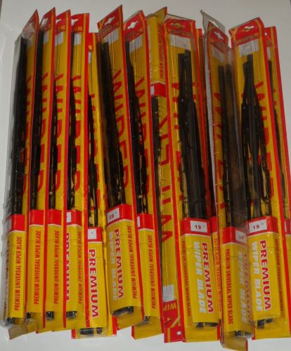 Starter lot 30 universal wiper blades graphite rubber 19&#034; 20&#034; 21&#034; 10 each