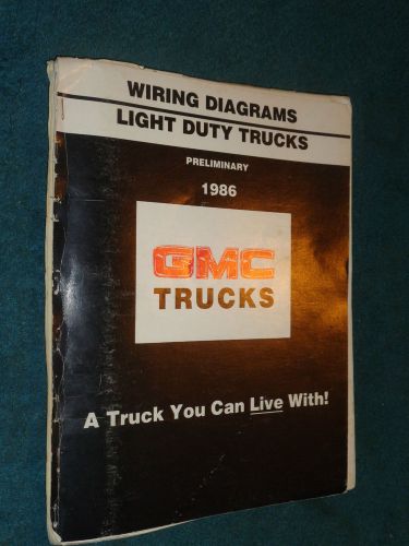 1986 gmc truck wiring diagram early shop manual pickups / vans / original book