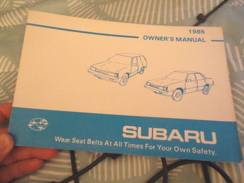 1985 subaru owners manual 85 excellent condition