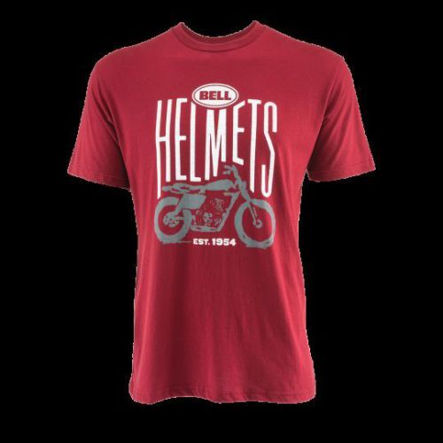 Bell men's scrambler cardinal red short sleeve t-shirt