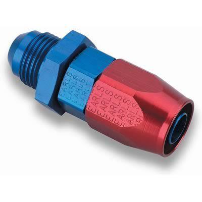 Earl's 840106erl hose end swivel straight -6 an hose to male -6 an red/blue ea