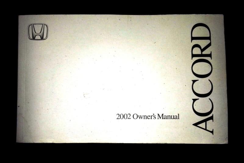 2002 honda accord owners manual
