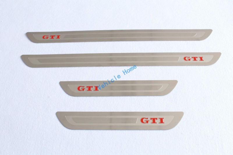 Gti chrome door sill scuff plate guards sills for vw golf mk6 gti 2008-2012