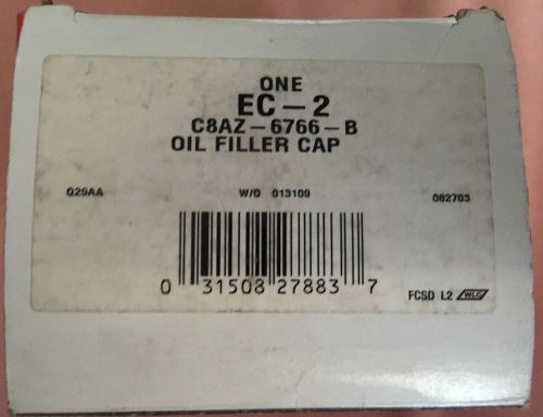 Nos c8az 6766 b chrome oil cap w/filter material &amp; grommet mustang cougar ford