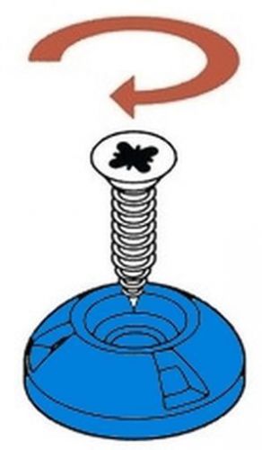 Perfix pack of 100 snap fasteners blue female components for deck installation