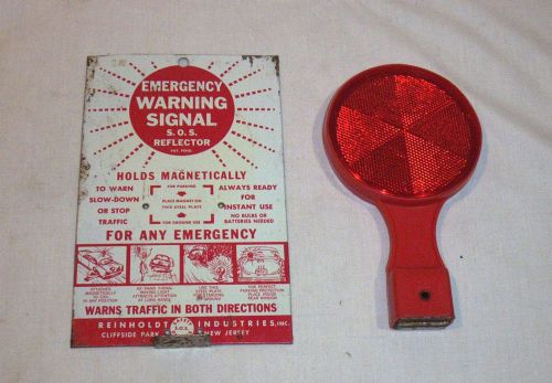 Vintage magnetic emergency reflector warning signal auto car accessory reinholt