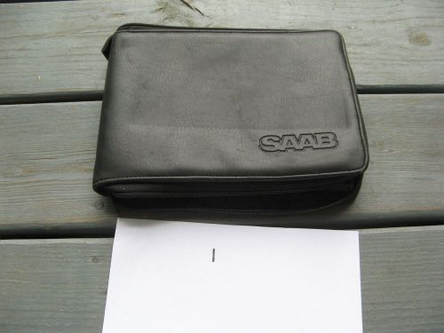 Saab owner's manual book paperwork holder leather case only