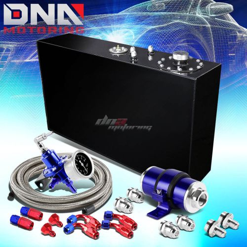 17 gallon top-feed slim coated fuel oil tank+pressure regulator+inline filter