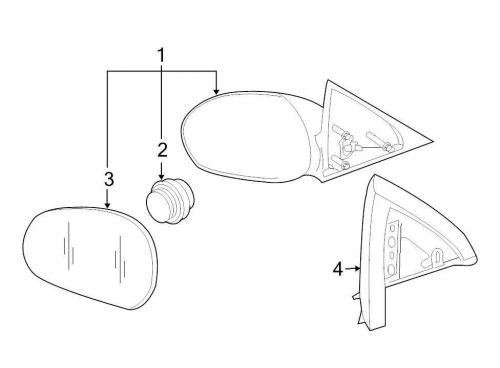 Ford oem door mirror 8l8z17683da image 1