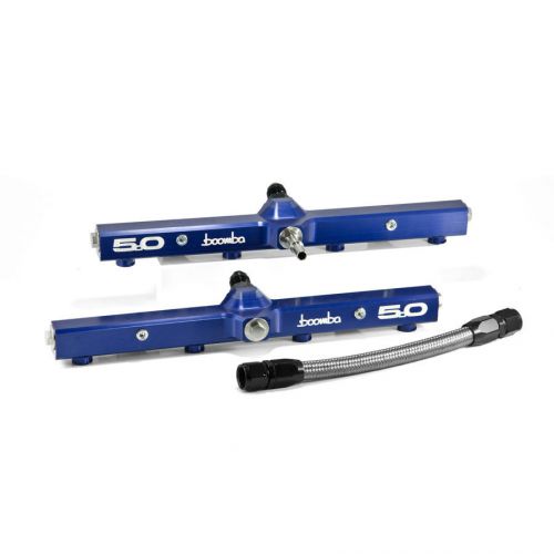Boomba racing inc. ford mustang gt fuel rail s550 2015+ aluminum blue color
