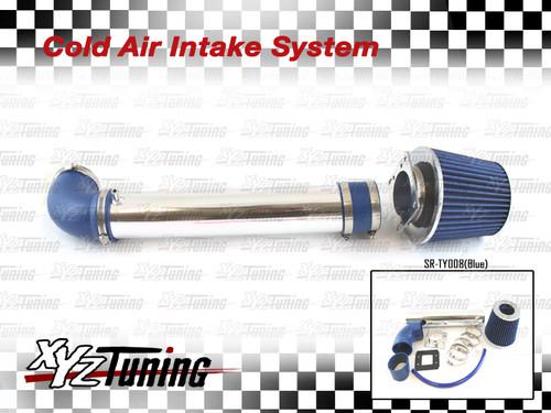 Jdm blue 88-95 pickup 4runner 2.4l short ram air intake induction kit +filter 3"