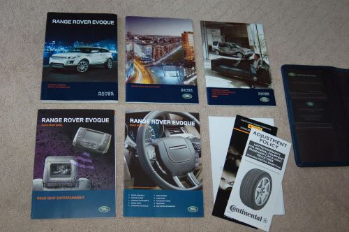 Owner's manual set for 2013 land range rover evoque oem pure plus prestige