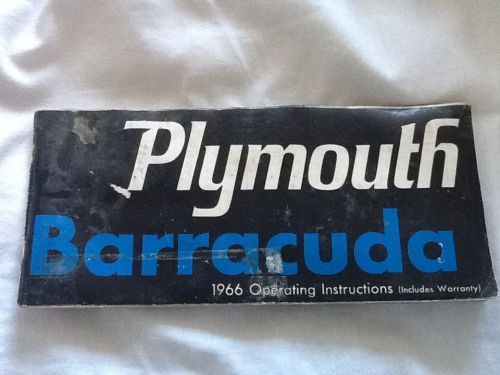 1966 plymouth barracuda operating instructions (includes warranty paper see pic)