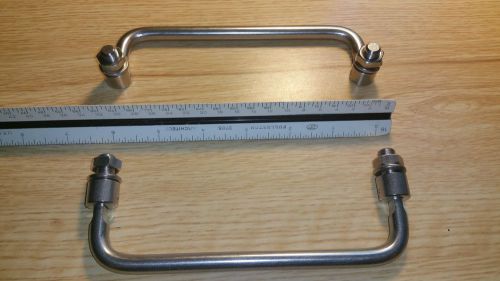 Stainless steel  6&#034; folding grab handle   new   lot of 2