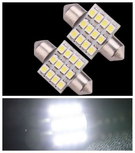 Aaa 2x high power 31mm festoon 5630 smd 12 led interior dome light white dc12v