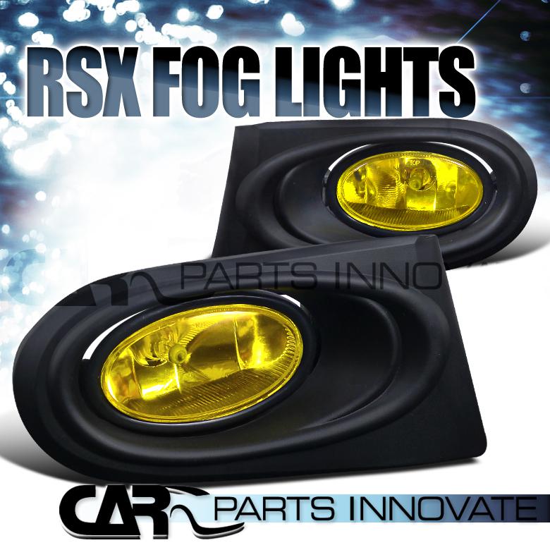 Buy 20022004 ACURA RSX YELLOW LENS FOG LIGHTS DRIVING BUMPER LAMP in