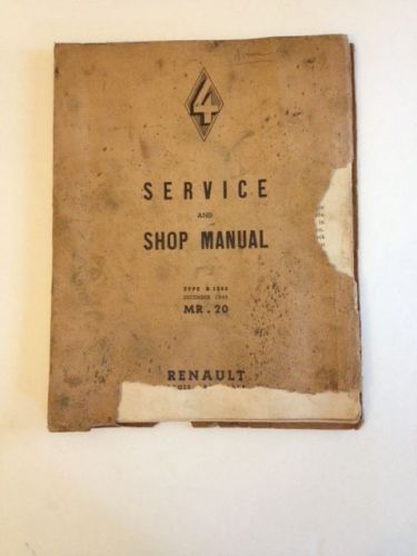 Renault service shop manual vintage 1948 mr20