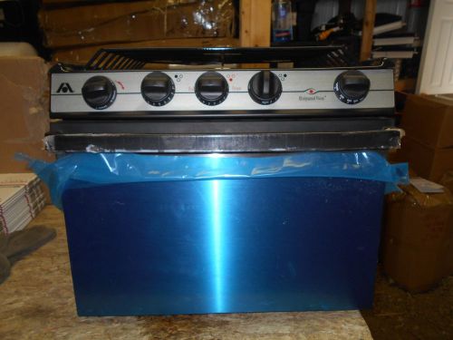 *17" atwood 3 burner lp gas stove oven range rv piezo rv-1735bsps *77*