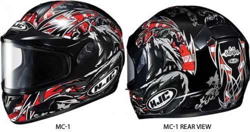 Hjc cl-16 slayer mc-1 red xl dual lens snow helmet snowmobile