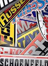 25+ large nhra/nascar/off road/truck  decals/stickers