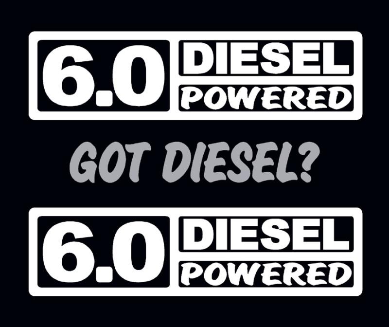 Purchase 2 DIESEL POWERED 6.4 DECALS 2 CHROME GOT DIESEL POWERSTROKE