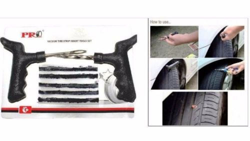 Car bike tubeless tyre puncture repair kit with 5 rubber strips