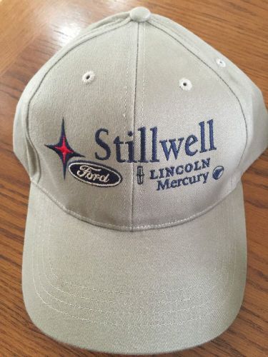 Ford lincoln mercury hat stillwell adjustable cap beige