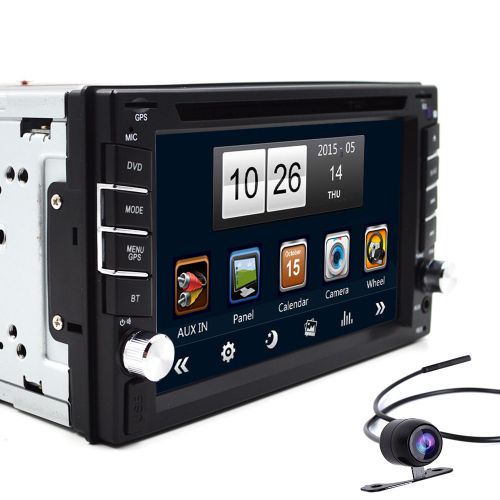 6.2&#034; double 2 din in-dash stereo car dvd cd player auto radio bluetooth+camera