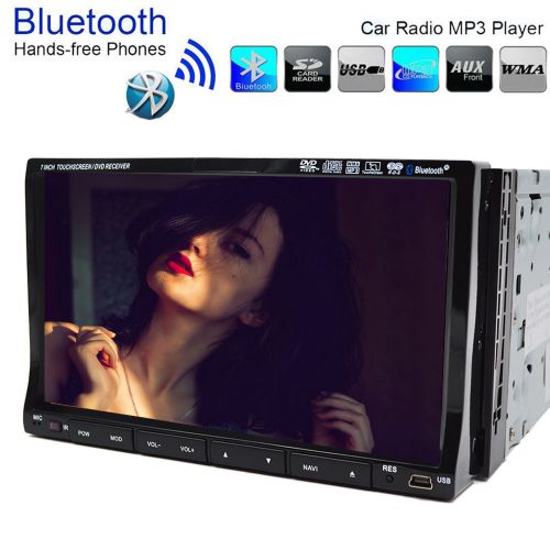 Double 2 din gps sat car stereo radio dvd player bluetooth 7&#034; touch screen ipod