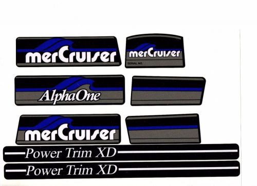 Mercruiser the new blue alpha one gen one decals w/ withe rams sticker set