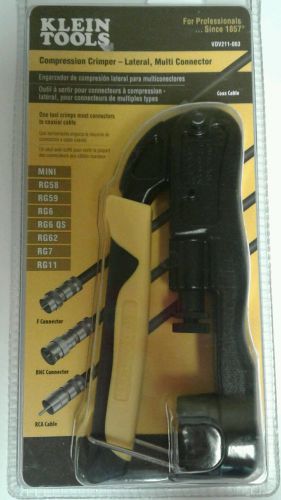 ***new! klein tools vdv211-063 compression crimper-lateral multi connector***