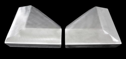 Pair  boat transom corner brackets end cap covers cast aluminum made in the usa