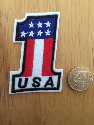 Usa number 1 #1 biker patch, sew / iron on